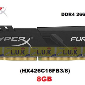 RAM PC 8GB 8GBx1 DDR4/2666 KINGSTON HyperX FURY BLACK