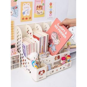 ✢ins desktop file storage box student book cute office good thing desk artifact bookshelf stationery rack