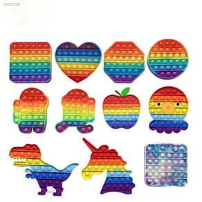（พร้อมส่ง）∋◊Xiaoshu Rainbow Press Girls to Press ของเล่นเพื่อขยายขนาดเด็กทารกเด็ก Decompression Artifact สีแดง Le Net Pu