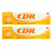 CDR Calcium-D-Redoxon 15 เม็ด (2หลอด) ซีดีอาร์ แคลเซี่ยมเม็ดฟู่ รสส้ม